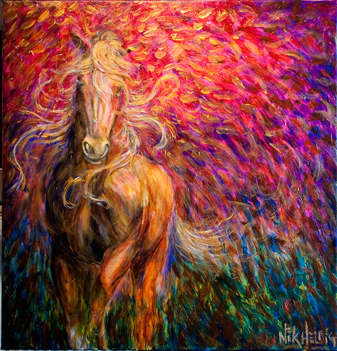 Tagged horse, painting