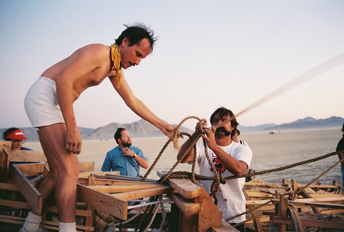 Working at Burning Man 1990