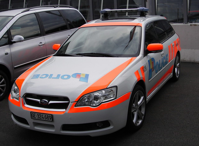 switzerland geneve swiss police subarulegacy