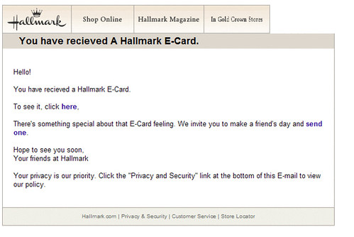 email which was not from hallmark (flickr)