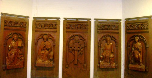 The wooden engraving of Saints