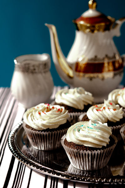 Guinness cupcakes with chocolate whiskey ganache and Baileys buttercream