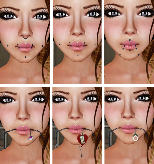 types of piercings on face. Above photos are piercings Angel Face with nose ring, Angel Face without 