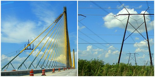In bridge and power line supports...