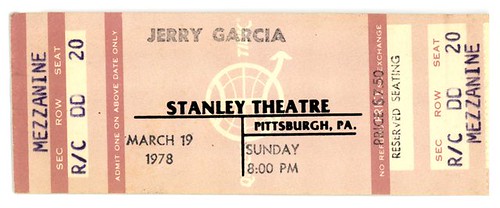 Jerry Garcia Band - 3/19/78 Stanley Theatre, Pittsburgh, Pennsylvania