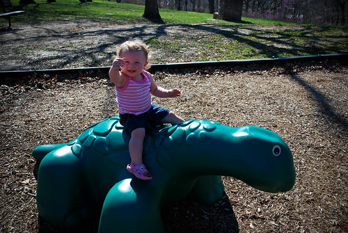 Emmy Riding Dino
