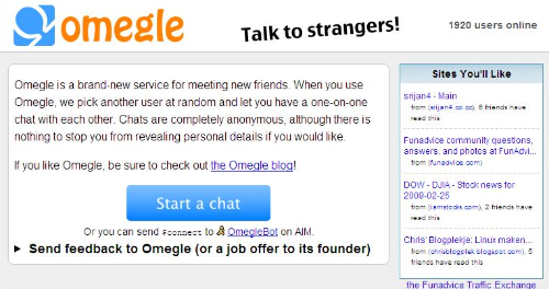 Comm omegle Omegle Voice