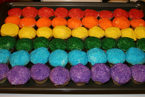 Rainbow Flag Mini Cupcakes