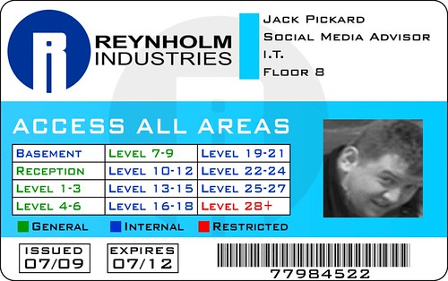 Reynholm Industries ID Card - Jack Pickard Social Media Advisor (flickr)