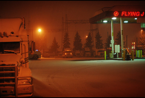 Road King snowy night