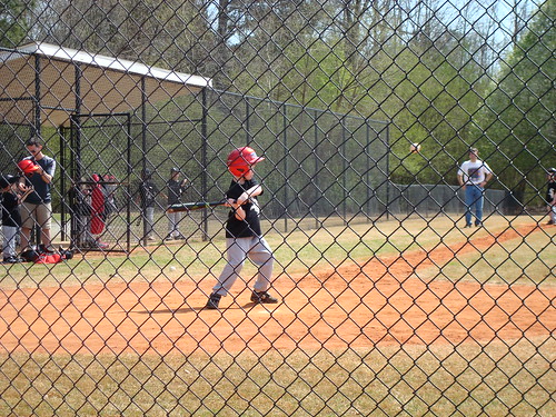 first at bat of the season -- He had a great hit!