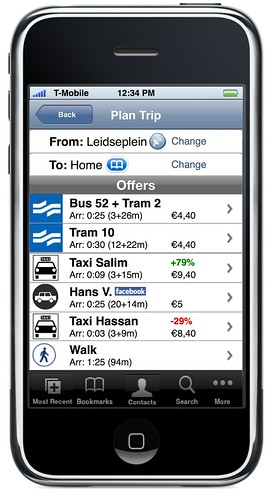 iPhone Transit Planner