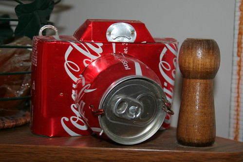 Camera made from Coke cans from Mexcio