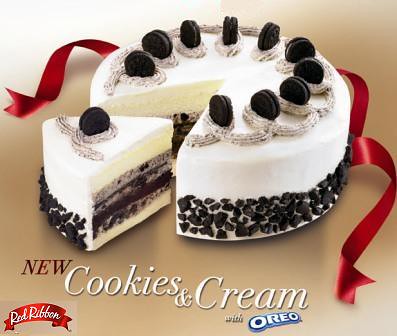 Red Ribbon Cookies & Cream with Oreo Cake