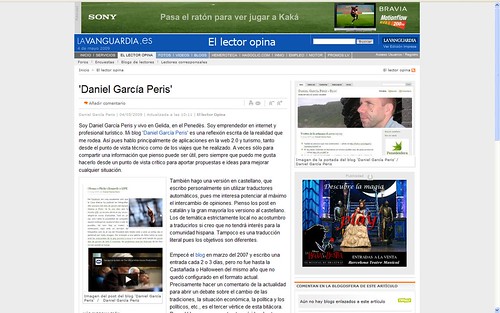La Vanguardia: El lector opina 4-5-09 - Daniel García Peris