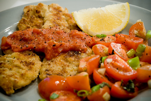 Veal Scallopini with Tomato Sauce