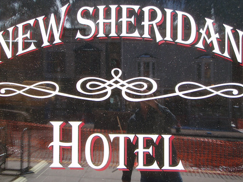 New Sheridan Hotel Off Season Sign