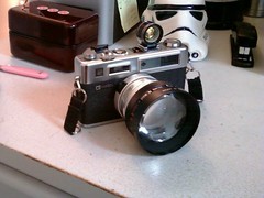 Yashica with tele lens and finder