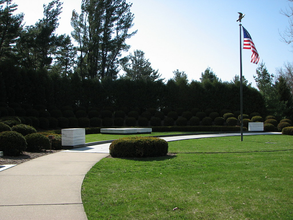 The burial site of Herbert and Lou Henry Hoover
