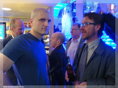 Sci-Fi London 8 - Sci Fi celebs, Author China Miéville and that's William Hurt in the background