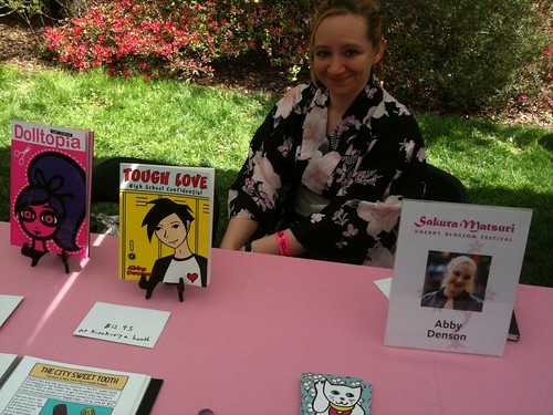 Abby Denson is always at Sakura Matsuri enjoying the event and promoting her comics!