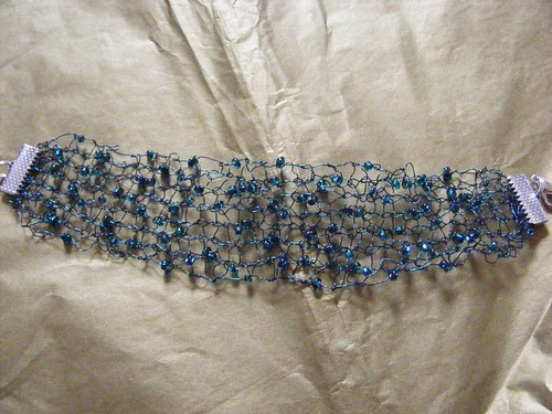 Wire knitted bracelet