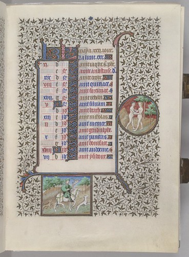 Calendar showing first part of May with monthly occupation and zodiac sign. (HM 1100)