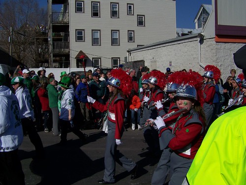 Iona leading Wolcott High School's marching band at the St Patricks Parade Boston.
