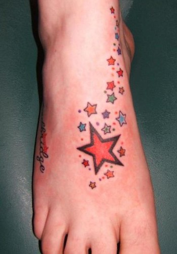 Foot Tattoos by BlaqqCat Tattoos