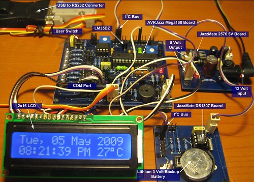Using Maxim DS1307 Real Time Clock with Atmel AVR Microcontroller