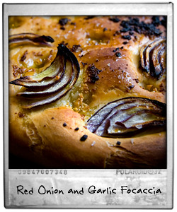 Red Onion and Garlic Focaccia