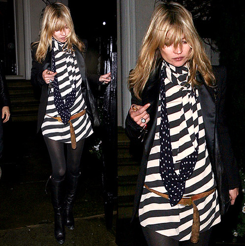 kate moss style blog. Kate Moss in Striped Dress