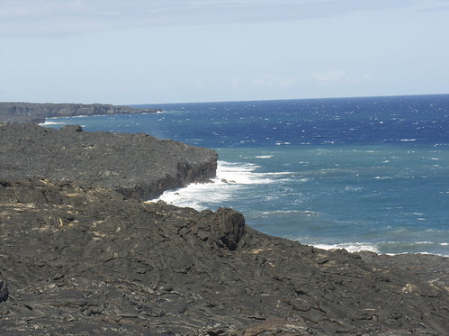 Cliffs covered with lava
