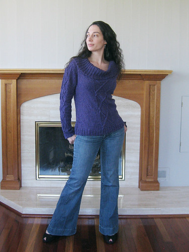 Slouchy Silky Wool Pullover w/Fireplace