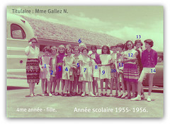 Classe de Mme Gallez 1955-1956