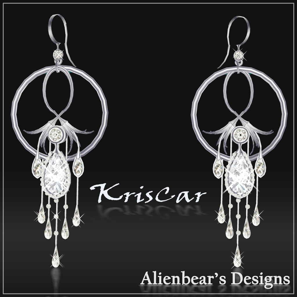 KrisCar earrings white