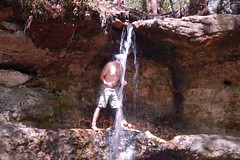 Matt in the waterfall