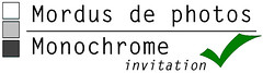 Mordus monochrome invitation