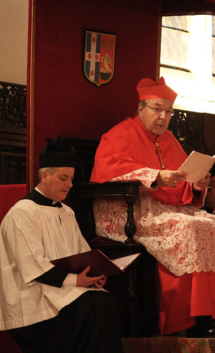 Cardinal Pell enthroned during Vespers