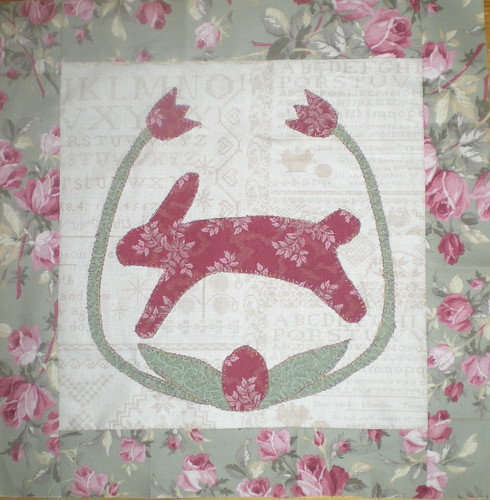 Folk Art Easter quilt top