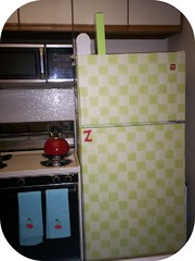 Wallpapered fridge