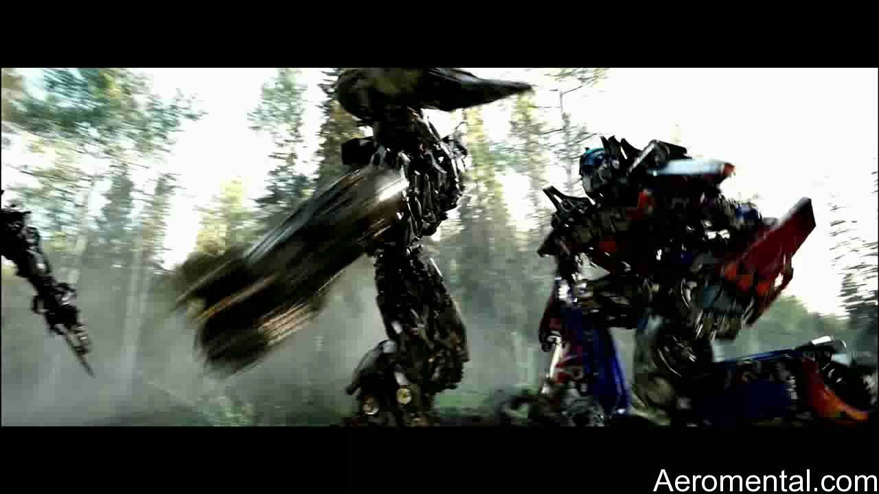 Transformers 2 Megatron patada Optimus