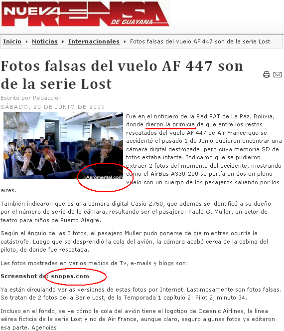 Thumb Nueva Prensa de Guayana copia a Aeromental sobre las fotos falsas del AF 447