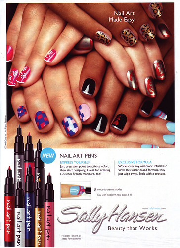 For the laces and black trim I used Sally Hansen Nail Art pens like these,