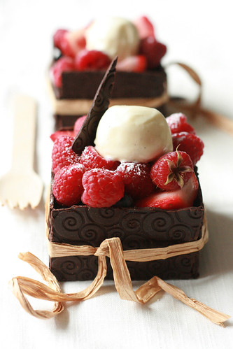 Flourless Chocolate Cake w/ Vanilla Ice Cream