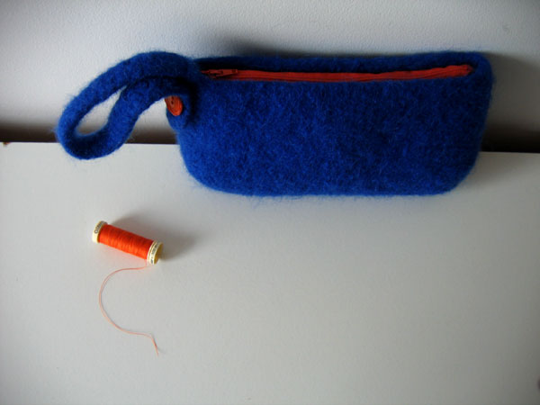blue & orange SF purse