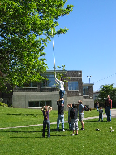 How circus arts students get an Aerobie® out of a tree...