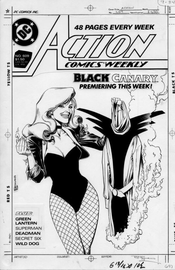 Black Canary Action 609 cover by Bolland