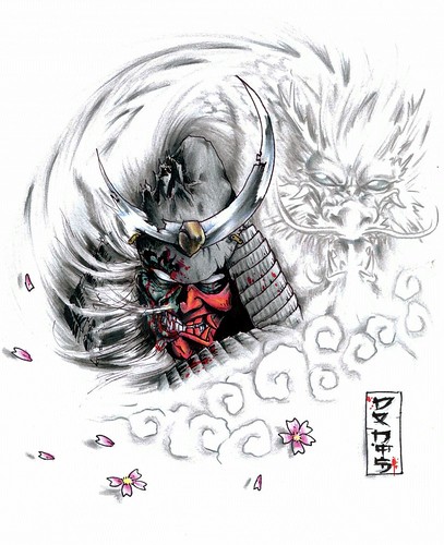 desenho de samurai Tattoos Gallery