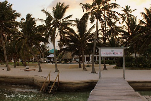 Dock at Sunset, Victoria House, Ambergris Caye, Belize